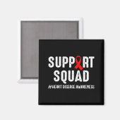 Heart Disease Warrior Support Squad Heart Disease  Magnet (Vorderseite/Rückseite)