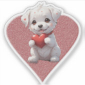 heart dog aufkleber (Vorderseite)