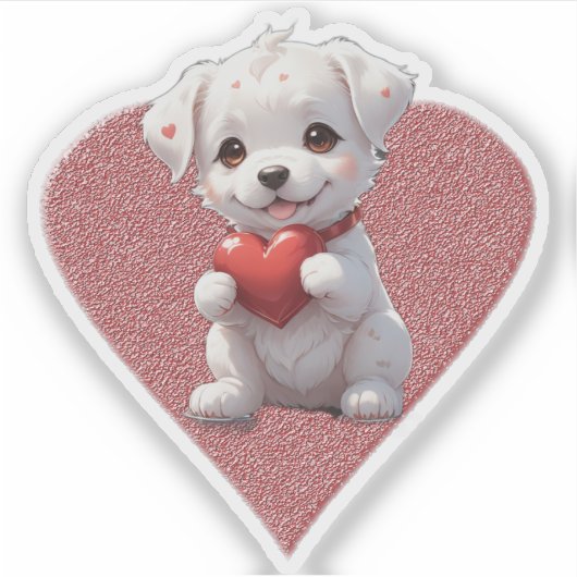 heart dog aufkleber (Vorderseite)