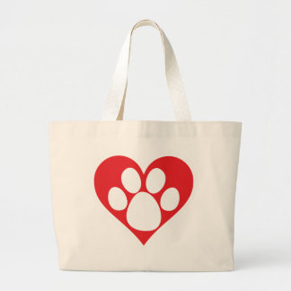 Heart Dog Paw Jumbo Stoffbeutel