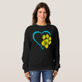 Heart Dog Paw Print Menorah Hanukkah Chanukah Jewi Sweatshirt (Vorne ganz)