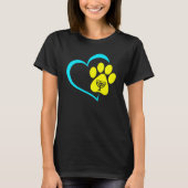 Heart Dog Paw Print Menorah Hanukkah Chanukah Jewi T-Shirt (Vorderseite)