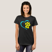 Heart Dog Paw Print Menorah Hanukkah Chanukah Jewi T-Shirt (Vorne ganz)