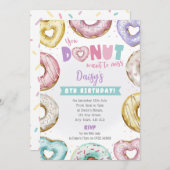 Heart Donut Geburtstag Einladung Sie nicht Gewollt (Vorne/Hinten)