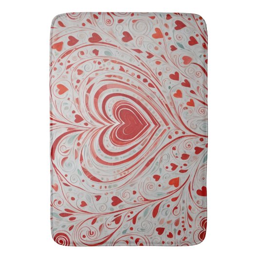 Heart Doodle Badematte (Vorderseite Vertikal)