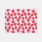 Heart Doodles Fleece Decke (Vorderseite (Horizontal))