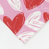 Heart Doodles Fleece Decke (Ecke)