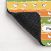Heart Doodles individuelle Name mousepad (Ecke)