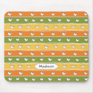 Heart Doodles individuelle Name mousepad