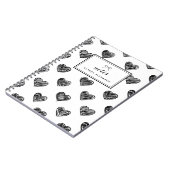 Heart Doodles Muster Personalisiertes Notebook Notizblock (Linke Seite)