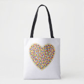 Heart Dots Tote Bag Tasche (Vorderseite)
