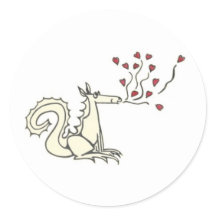 Heart Dragon Stickers