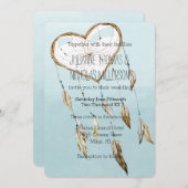 Heart Dream Catcher Wedding Einladung (Vorne/Hinten)
