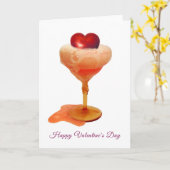 Heart Drink Valentines Card Karte (Gelbe Blume)