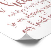 Heart Drop Gästebuch Rose Gold Glitzer 8x10 Zeiche (Ecke)