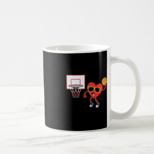 Heart Dunk Basketball Player Valentinstag Liebe S Kaffeetasse (Rechts)