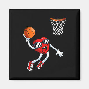 Heart Dunk Basketball Player Valentinstag Liebe S Magnet