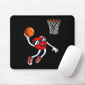 Heart Dunk Bysketbyll Player Valentinstag Liebe S Mousepad (Mit Mouse)