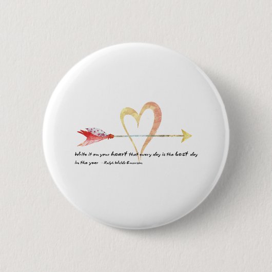 Heart Emerson Zitat Button (Vorderseite)