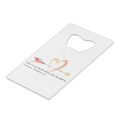 Heart Emerson Zitat Geldbeutel Flaschenöffner (Vorderseite Schrägansicht)