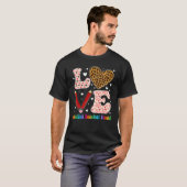 Heart English Teacher Squad Leopard Plaid Valentin T-Shirt (Vorne ganz)