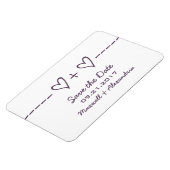 Heart Equation Save the Date Magnet, Lila Magnet (Linke Seite)