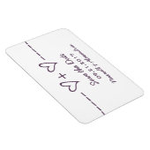 Heart Equation Save the Date Magnet, Lila Magnet (Rechte Seite)