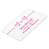 Heart Equation Save the Date Magnet, Pink Magnet (Linke Seite)