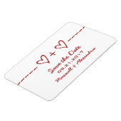 Heart Equation Save the Date Magnet, Red Magnet (Linke Seite)