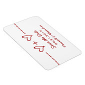 Heart Equation Save the Date Magnet, Red Magnet (Rechte Seite)