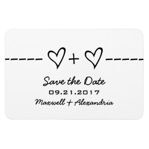 Heart Equation Speichern Sie das Date Magnet, Ebon Magnet