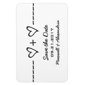 Heart Equation Speichern Sie das Date Magnet, Ebon Magnet (Vertikal)