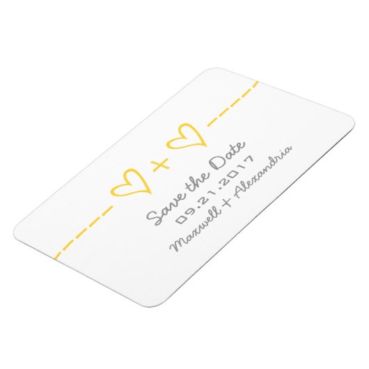 Heart Equity Speichern Sie das Datumsfenster, gelb Magnet (Linke Seite)