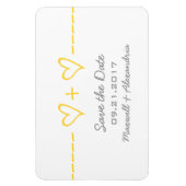 Heart Equity Speichern Sie das Datumsfenster, gelb Magnet (Vertikal)