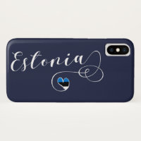 Heart Estonia Mobile Phone Case, Estnisch