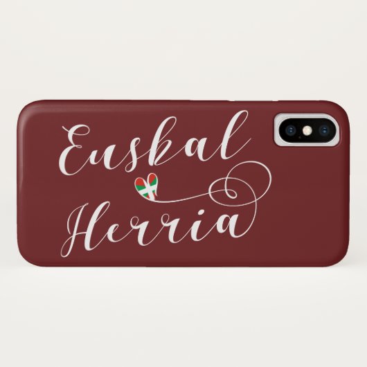 Heart Euskal Herria Handy Case, Baskisch Case-Mate iPhone Hülle (Rückseite (Horizontal))