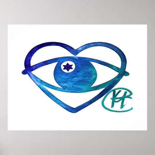 Heart Evil Eye Pop Art Poster (Vorne)