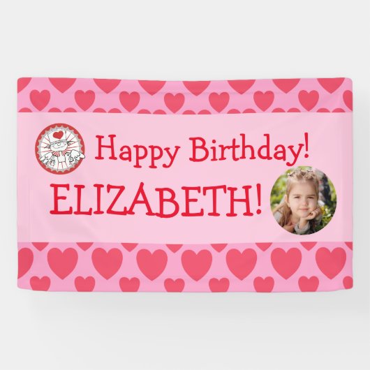 "Heart Fairy"© Birthday Party Banner (Horizontal)
