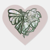 Heart Fairy Herz-Aufkleber (Vorderseite)