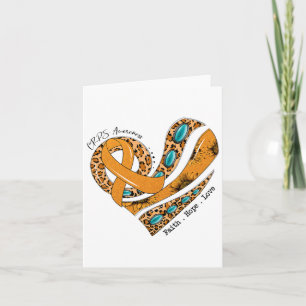 Heart Faith Hope Liebe Orange Ribbon Crps Bewussts Karte