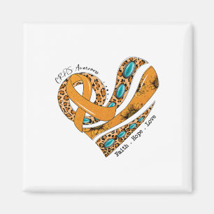 Heart Faith Hope Liebe Orange Ribbon Crps Bewussts Magnet