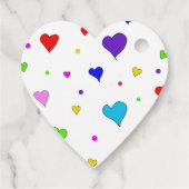 Heart favor/gift tag with hearts. geschenkanhänger (Rückseite)