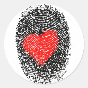 Heart Fingerprint Liebe Sticker