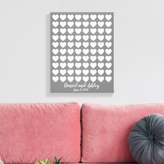 Heart Fingerprint Wedding Gästebuch (Insitu (Wohnzimmer))
