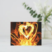Heart Fire Postkarte (Stehend Vorderseite)