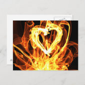 Heart Fire Postkarte (Vorne/Hinten)