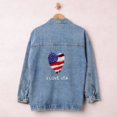 *~* HEART Flag AP27 Old Glory Patriotic Liebe USA Jeansjacke (Hangar)