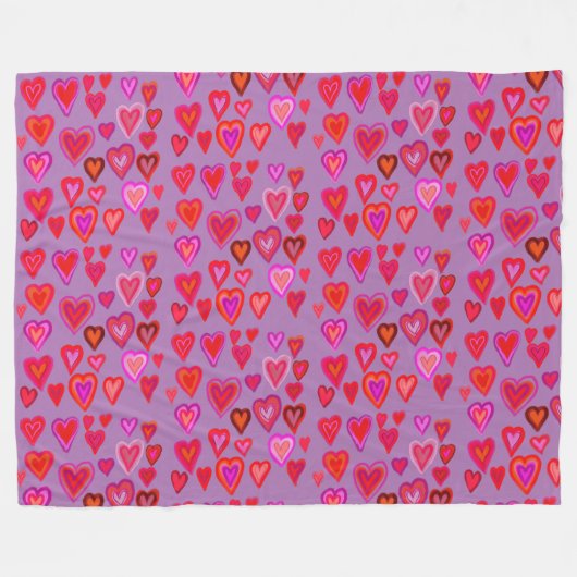 Heart Fleece Blanket (Vorderseite (Horizontal))