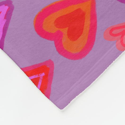Heart Fleece Blanket (Ecke)