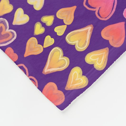 Heart Fleece Blanket (Ecke)